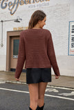 MQTIME  -  Round Neck Button Up Cardigan with Pockets