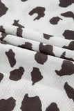 MQTIME  -  Leopard Boat Neck Long Sleeve Knit Top