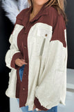 MQTIME  -  Pocketed Contrast Collared Neck Jacket