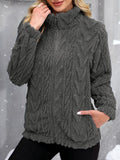 MQTIME  -  Fuzzy Zip Up Long Sleeve Jacket
