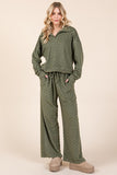 MQTIME  -  Fuzzy Checkered Collared Neck Sweatshirt with Side Pockets