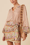 MQTIME  -  Printed Button Down Long Sleeve Shirt
