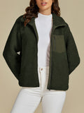 MQTIME  -   Zip Up Long Sleeve Plush Jacket