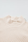 MQTIME  -  Textured Turtleneck Long Sleeve Sweatshirt