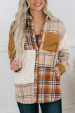 MQTIME  -  Plaid Button Up Long Sleeve Shacket