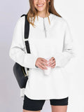 MQTIME  -  Quarter Zip Long Sleeve Hoodie