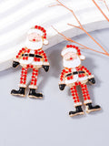 MQTIME  -  Rhinestone Santa Earrings