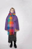 MQTIME  -  Thermal Fringe Contrast Plaid Scarf