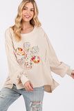 MQTIME  -  SAGE + FIG Flower Patch Dropped Shoulder Oversize Top