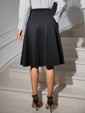 MQTIME  -  Tied Knee Length Skirt