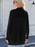 MQTIME  -  Open Front Long Sleeve Cardigan