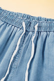 MQTIME  -  Drawstring Cargo Pocket Wide Leg Jeans