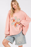 MQTIME  -  SAGE + FIG Flower Patch Dropped Shoulder Oversize Top