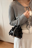 MQTIME  -  Drawstring Sequin Crossbody Bag