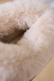 MQTIME  -  Faux Fur Round Toe Platform Slippers
