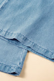 MQTIME  -  Drawstring Cargo Pocket Wide Leg Jeans