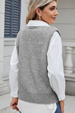 MQTIME  -  Button Down V-Neck Sweater Vest