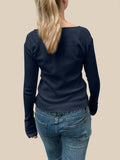 MQTIME  -  Devine Quarter Button Long Sleeve T-Shirt