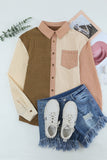 MQTIME  -  Contrast Plaid Button Down Long Sleeve Shirt