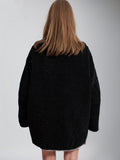 MQTIME  -   Zip Up Turtleneck Long Sleeve Plush Jacket