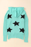 MQTIME  -  Distressed Drawstring Long Sleeve Hooded Sweater