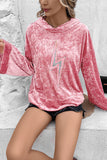 MQTIME  -  Thunderbolt Sequin Long Sleeve Hoodie