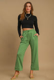 MQTIME  -  Drawstring Wide Leg Pants with Pockets