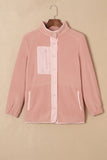 MQTIME  -  Snap Down Long Sleeve Sherpa Jacket