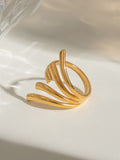 MQTIME  -    Stainless Steel Irregular Open Ring