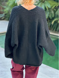 MQTIME  -  Pocketed V-Neck Button Up Cardigan