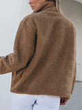 MQTIME  -   Zip Up Long Sleeve Plush Jacket