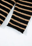 MQTIME  -  Stripe Drop Shoulder Round Neck Sweater