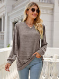 MQTIME  -   V-Neck Long Sleeve T-Shirt