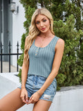 MQTIME  -  Scoop Neck Wide Strap Tank