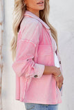 MQTIME  -  Exposed Seam Collared Neck Drop Shoulder Jacket