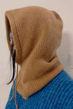 MQTIME  -  Drawstring Solid Color Thermal Knit Hat