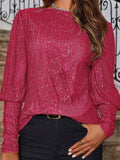 MQTIME  -  Boat Neck Long Sleeve Top