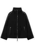 MQTIME  -   Zip Up Turtleneck Long Sleeve Plush Jacket