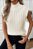 MQTIME  -  Cable Knit Turtleneck Sweater Vest