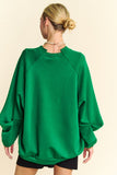 MQTIME  -  Round Neck Raglan Sleeve Sweatshirt