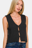 MQTIME  -  Zenana Hook and Eye Closure V-Neck Sweater Vest
