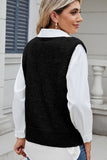 MQTIME  -  Button Down V-Neck Sweater Vest