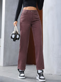 MQTIME  -  Straight Leg Jeans with Pockets