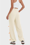 MQTIME  -  Elastic Waist Wide Leg Pants with Pockets