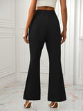 MQTIME  -  Slit Flare Pants with Pockets