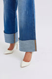 MQTIME  -  Judy Blue Full Size Distressed High Waist Wide Leg Jeans