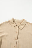 MQTIME  -  Tiered Collared Neck Balloon Sleeve Shirt Dress
