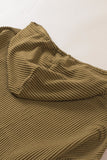MQTIME  -  Drawstring Texture Long Sleeve Hoodie
