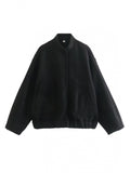 MQTIME  -  Full Size Snap Down Drop Shoulder Jacket