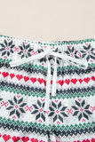 MQTIME  -  Letter Graphic Round Neck Top and Printed Shorts Lounge Set